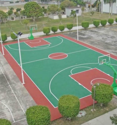 篮球场施工工程-学校操场施工-硅PU施工
